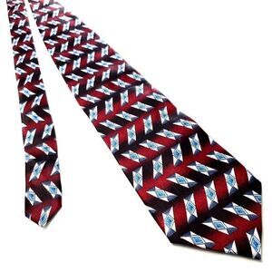 Puritan Red Silk‎ Tie Print Short Motif